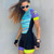 billiga Klädset för kvinnor-Dam Kortärmad Cykeltröja med shorts Triathlondräkt Sommar Elastan Polyester Grön Vit Svart Lappverk Rolig Cykel Träningsdräkter Andningsfunktion Snabb tork Bakficka Svettavvisande sporter Lappverk