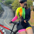Χαμηλού Κόστους Σετ Μπλούζες &amp; Σορτσάκια/Παντελόνια Ποδηλασίας-μακρυμάνικη μπλούζα ποδηλασίας με σορτς triathlon tri suit λευκό ποδήλατο, γρήγορο στεγνό σπορ ένδυμα με μοτίβο