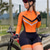 levne Cyklistické dresy a kraťasy / Sady kalhot-Cyklistický dres s dlouhým rukávem a šortky, triatlon, triko, bílé kolo, rychlé suché sportovní vzorované oblečení