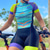 billiga Klädset för kvinnor-Dam Kortärmad Cykeltröja med shorts Triathlondräkt Sommar Elastan Polyester Grön Vit Svart Lappverk Rolig Cykel Träningsdräkter Andningsfunktion Snabb tork Bakficka Svettavvisande sporter Lappverk