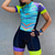 billiga Klädset för kvinnor-Dam Kortärmad Cykeltröja med shorts Triathlondräkt Sommar Elastan Polyester Grön Vit Svart Lappverk Rolig Cykel Träningsdräkter Andningsfunktion Snabb tork Bakficka Svettavvisande sporter Lappverk