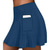 cheap Skorts-women&#039;s tennis skirts run yoga inner shorts elastic sports golf pockets skirts blue