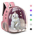 abordables Essentiels de voyage pour chiens-sac à dos de voyage respirant pour animaux de compagnie sac de transport de capsule spatiale sac à dos de randonnée à bulles pour chat&amp;amp; chien (bleu clair)