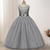 cheap Flower Girl&#039;s Dresses-Kids Girls&#039; Flower Girl Dress Dress Sleeveless Wedding Party Lace Mesh Cute Polyester Maxi Flower Girl&#039;s Dress Colorful purple Color powder White