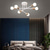 billiga Takfasta och semitakfasta taklampor-6 huvuden 55 cm led taklampa nordisk stil ljuskrona sputnik design metall konstnärlig stil industriell målade ytor kök sovrum barnrumslampor 110-120v 220-240v