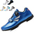 voordelige Wielrenschoenen-unisex fietsschoenen, vrijetijdsfietsschoenen voor volwassenen antislip geen vergrendeling reflecterende racefietsschoenen demping met 5 paar sportsokken, blauw, 37eu