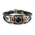 cheap Men&#039;s Trendy Jewelry-12 zodiac constellation bracelet, leather hand-woven galaxy astrology luminous adjustable snap buckle wristband-retro fashion (best friend&#039;s constellation gift)