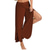 billige Kvindebukser-kvinders basic culottes brede ben chinos lagdelt split flæsebukser gym yoga stretchy kinesisk stil løs mørkegrå 5xl