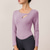 cheap Yoga Tops-Women&#039;s Yoga Top Crop Top Winter Solid Color Violet Black Yoga Fitness Gym Workout Tee Tshirt Long Sleeve Sport Activewear Breathable Quick Dry Moisture Wicking Stretchy Slim