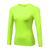 billiga Yogatoppar-Dam Rund hals Kompressionströja T-shirt för jogging Vinter Reflexband Solid färg fluorescerande grön Vit Kondition Gymträning Löpning Överdelar Långärmad Sport Sportkläder Andningsfunktion Snabb tork