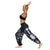 billige Yoga bukser og blomstrere-Dame Yoga Bukser Harem Dameunderbukser Hurtigtørrende Batikfarvet Bohemisk Sort Yoga Fitness Gym Træning Sommer Sport Sportstøj / Afslappet / atletiktøj