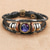 levne Men&#039;s Trendy Jewelry-12 náramek souhvězdí zvěrokruhu, kožená ručně tkaná galaxie astrologie světelný nastavitelný řemínek se sponou - retro móda (dárek pro nejlepšího přítele)