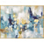 cheap Abstract Paintings-Handmade Oil Painting Canvas Wall Art Decoration Abstract Golden and Blue Color Paintings for Home Decor Rolled Frameless Unstretched Painting