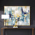cheap Abstract Paintings-Handmade Oil Painting Canvas Wall Art Decoration Abstract Golden and Blue Color Paintings for Home Decor Rolled Frameless Unstretched Painting