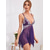 cheap Lingerie-Women&#039;s Lingerie Babydoll V-Neck Lace Rhinestone Detail Adjustable Straps Sheer Skirt Romantic Sleepwear Burgundy Various Sizes