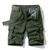 baratos Clássico-Homens Bermuda Cargo Shorts de Trilha Bolso multi Tecido Shorts Cargo Calção Preto Cáqui