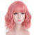 cheap Costume Wigs-Pink Wigs for Women Synthetic Wig Deep Wave Neat Bang Wig Pink Short A1 A2 A3 A4 A5 Synthetic Hair Women‘s Cosplay Party Fashion Pink Purple Carnival Wig