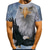 cheap Men&#039;s 3D T-shirts-Men&#039;s T shirt Tee Eagle Round Neck Blue Yellow Light Brown 3D Print Party Daily Short Sleeve Print Clothing Apparel Basic Exaggerated Designer