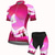Недорогие Велосипедные комплекты одежды-21Grams® Жен. С короткими рукавами Велокофты и велошорты Горные велосипеды Шоссейные велосипеды Красный Графика Дизайн Велоспорт Быстровысыхающий Влагоотводящие Виды спорта / Эластичная