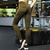 billige Yoga Leggings &amp; strømpebukser-Dame Sports Gym Leggings Multi Pocket Yoga Mørkegrå Sort militærgrøn Sport Sportstøj