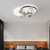 economico Ventilatore da soffitto con luci-Ventilatore led da soffitto 60 cm luce cerchio design nero oro metallo stile moderno finiture verniciate led moderno 220-240v