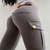 voordelige Yoga leggings en panty&#039;s-Dames Sports Gym Leggings Multi Pocket Yoga Donker Grijs Zwart Leger Groen Sport Sportkleding