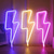 olcso Neon LED-es világítás-LED Neon Tábla Fény Villám Formájú Éjszakai Fény Halloweeni Partidísz Ajándék USB vagy Akkumulátorral Működő Fali Dekoráció
