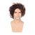 abordables Perruque homme-Perruque courte en couches bouclés marron pour hommes frange moelleuse costume d'halloween fête de cheveux cosplay perruque complète
