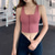 cheap Sports Bras-Women&#039;s Scoop Neck Sports Bra Zipper Front Close Letter Fuchsia Pink Nylon Yoga Fitness Gym Workout Bra Top Top Sleeveless Sport Activewear Quick Dry Breathable Comfortable Stretchy