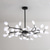 halpa Moderni muotoilu-led riipus valo kattokruunu musta kulta 18/30/36/45/54 päät sputnik design metalli sputnik maalattu viimeistely nykyaikainen pohjoismainen tyyli 110-240v