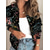 cheap Women&#039;s Jackets-Women&#039;s Jacket Daily Fall Spring Regular Coat Regular Fit Casual Jacket Long Sleeve Floral Print Black
