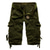 baratos Clássico-Homens Bermuda Cargo Shorts de Trilha Perna Cordão Bolso multi Vários bolsos Tecido Respirável Exterior Comprimento da panturrilha Casual Diário Roupa de rua à moda Preto Vinho Sem Elasticidade