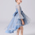 cheap Party Dresses-Kids Girls&#039; Dress Sequin Long Sleeve Party Birthday Graduation Sparkle Princess Sweet Polyester Midi 4-13 Years Red Blue