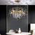 baratos Candeeiros de Lustre-led pendente de cristal lustre moderno luxo 67 cm metal pintado acabamentos 110-120v 220-240v