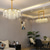 baratos Candelabros de Cristal-led pendente de luz de cristal lustre de 60 cm lanterna desgin aço inoxidável galvanizado moderno 110-120v 220-240v
