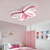 cheap Flush Mounts &amp; Semi Flush Mounts-LED Ceiling Light 50 cm Circle Design Flush Mount Lights Metal Artistic Style Stylish Painted Finishes Modern Butterfly Design Kids Room Children&#039;s Bedroom 220-240V