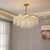baratos Candelabros de Cristal-led pendente de luz de cristal lustre de 60 cm lanterna desgin aço inoxidável galvanizado moderno 110-120v 220-240v