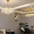 baratos Candelabros de Cristal-led pendente de luz de cristal lustre de 60 cm lanterna desgin aço inoxidável galvanizado moderno 110-120v 220-240v