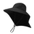 billige Hikingbeklædningstilbehør-senwai solbredt randhue til mænd, solbeskyttelse upf 50+ hat med halsklap til fiskeri vandreture mørkegrå