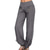 baratos Calças de mulher-listha casual soft yoga calças de harém femininas de cintura alta esportivas largas calças largas d cinza