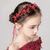 cheap Headbands &amp; Crowns-Kids Baby Girls&#039; Headdress Red Flower Girl Dress Headdress Birthday Princess Braided Hair Accessories Girl Head Flower Show Headband