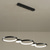 voordelige Cirkelontwerp-led hanglamp keukeneiland licht cirkel ring ontwerp zwart 95 cm kroonluchter metaal artistieke stijl moderne stijl stijlvolle geschilderde afwerkingen 220-240v