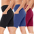 cheap Yoga Shorts-Women&#039;s Yoga Shorts Workout Shorts High Waist Spandex Black Burgundy Royal Blue Shorts Bottoms Solid Color Tummy Control Butt Lift Quick Dry Side Pockets Clothing Clothes Yoga Fitness Gym Workout