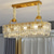economico Candelabri di Cristallo-led lampadario a sospensione lampadario di cristallo isola luce 80 cm 100 cm lanterna desgin metallo elettrolitico moderno 220-240 v 110-120 v