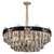 baratos Candelabros de Cristal-Lustre de cristal com candelabro de cristal de luxo redondo 80cm lanterna Desgin aço inoxidável galvanizado LED 220-240V 110-120V