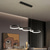 voordelige Cirkelontwerp-led hanglamp keukeneiland licht cirkel ring ontwerp zwart 95 cm kroonluchter metaal artistieke stijl moderne stijl stijlvolle geschilderde afwerkingen 220-240v