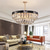 baratos Candelabros de Cristal-Lustre de cristal com candelabro de cristal de luxo redondo 80cm lanterna Desgin aço inoxidável galvanizado LED 220-240V 110-120V