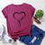 baratos T-Shirts de mulher-Mulheres Camiseta Gráfico Detalhes Manga Curta Designer Blusas Rosa-Preto Cinza-preto Vinho tinto branco S