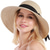 baratos Acessórios para Roupa de Caminhada-chapéu de palha feminino de praia sol uv upf50 viagem aba dobrável chapéu uv de verão