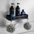preiswerte Badezimmerregale-Duschcaddy, Duschaufbewahrungsregal, Dreieck, schwarze Eckregale, an der Wand montierter Shampoohalter aus Aluminium, kein Bohren, Badezimmerregal-Organizer